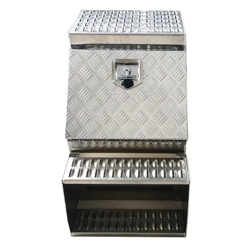 Custom Heavy Duty Aluminum Side Mounted Toolbox for Semi Trailer Truck Pedal Box OEM Processing