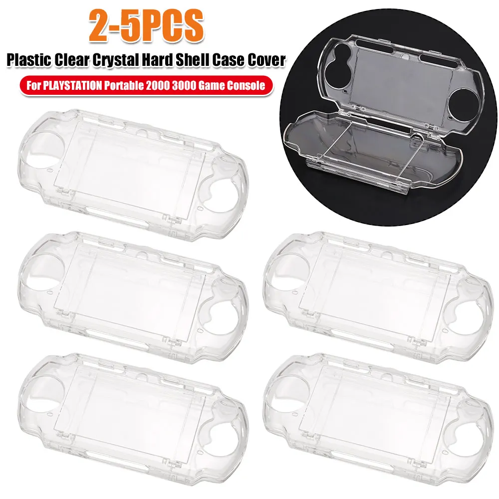 Coque rigide transparente en plastique pour PlayStation Portable 2000 3000, coque de protection rigide transparente à clipser