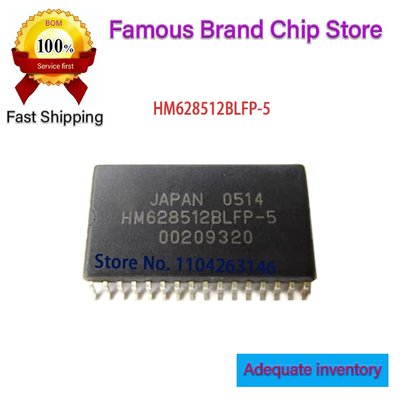 100% New Original HM628512BLFP-5 HM628512BLFP-7 HM628512BLFP HM628512 628512 SOP32 (10piece)  Chipset