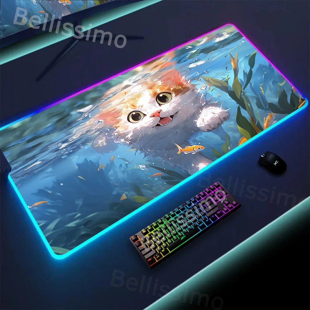 

90X40cm Pet Dog Mouse Pad Pet Cat Mousepad HD Print Laptop Computer Gamer Pad PC Gaming Accessories Large Size RGB Desk Mats