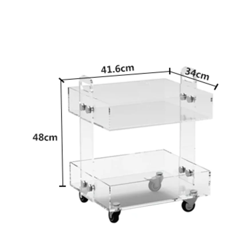 Bureau de canapé lucide avancé, chariot de rangement à plusieurs niveaux, table de chevet portable créative, chariot de rangement pour ensemble de salon