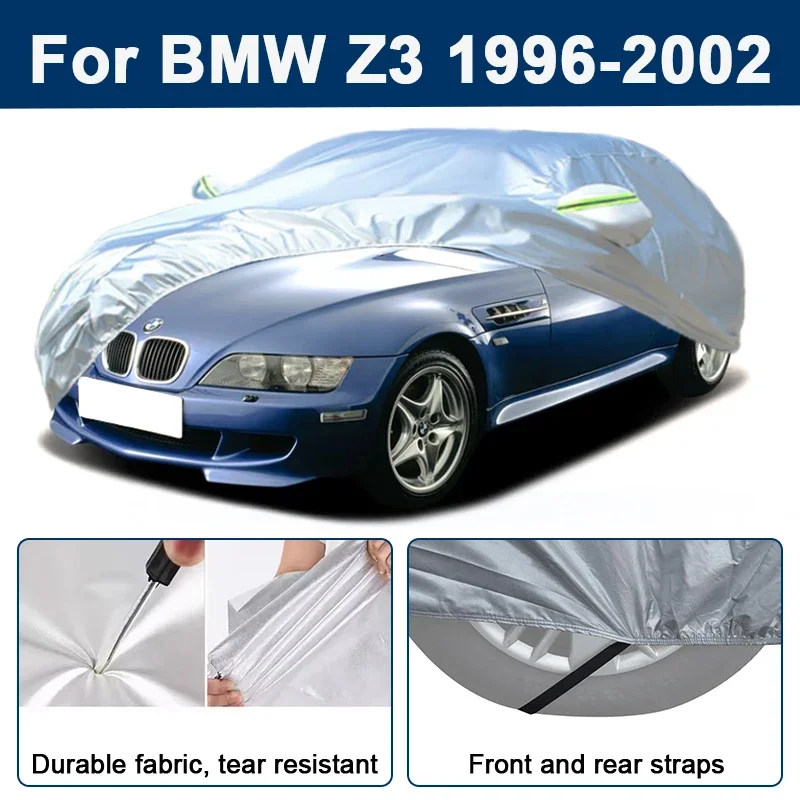 

Outdoor Full Car Cover For BMW Z3 1996-2002 with Reflective Strips Waterproof Snowproof Dustproof UV Protection Auto Accessories