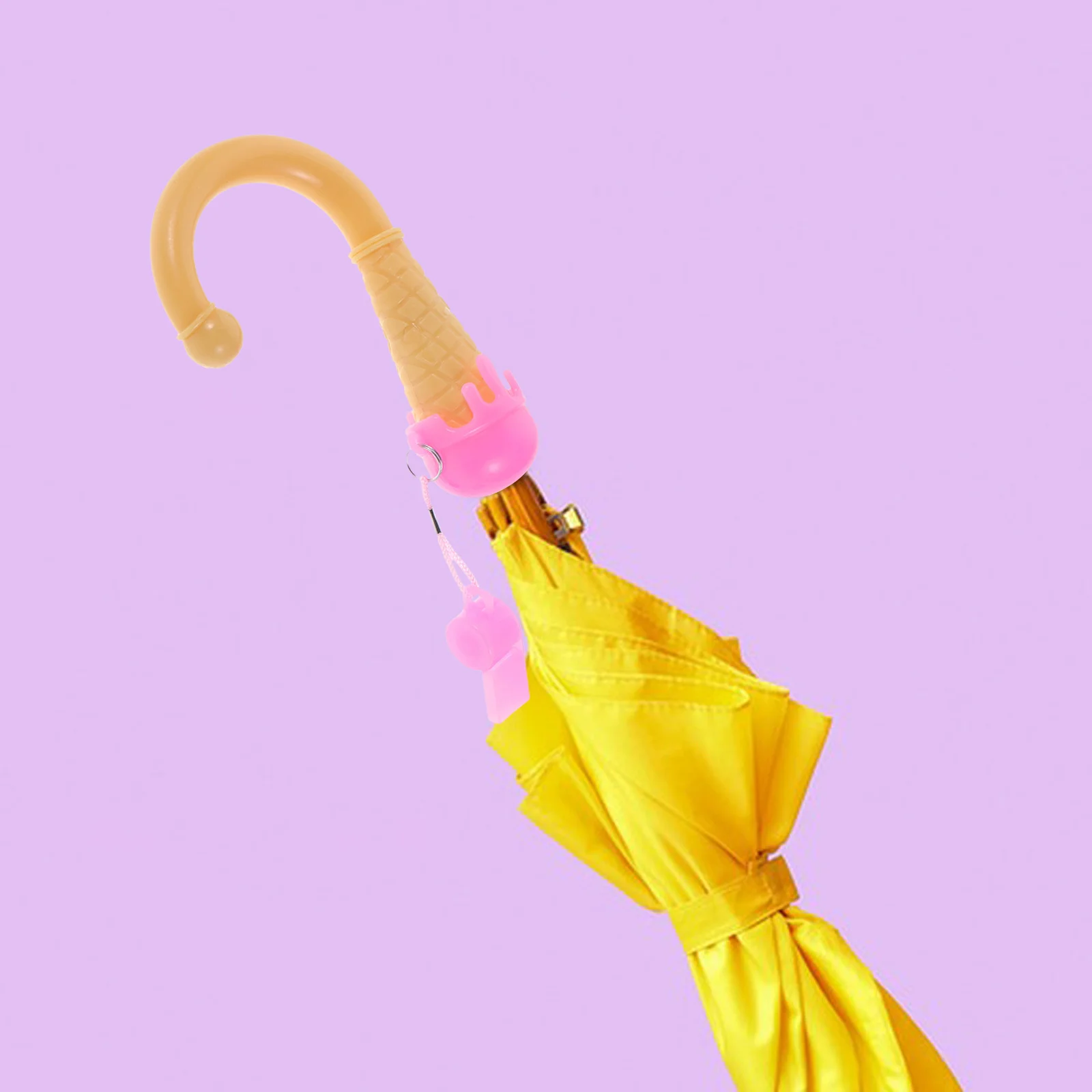

Kids Curved Ice Cream-Shaped Umbrella Handle Colorful Non-Slip Decorative Grip Replacement for Children's Rain Gear Accessories