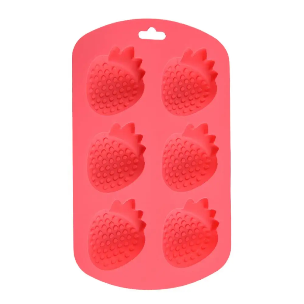 Fruitvormige chocolade- en snoepvormen van siliconen, anti-aanbak ijsvormen met watermeloen/citroen/aardbei/ananas patroon. - afbeelding 2