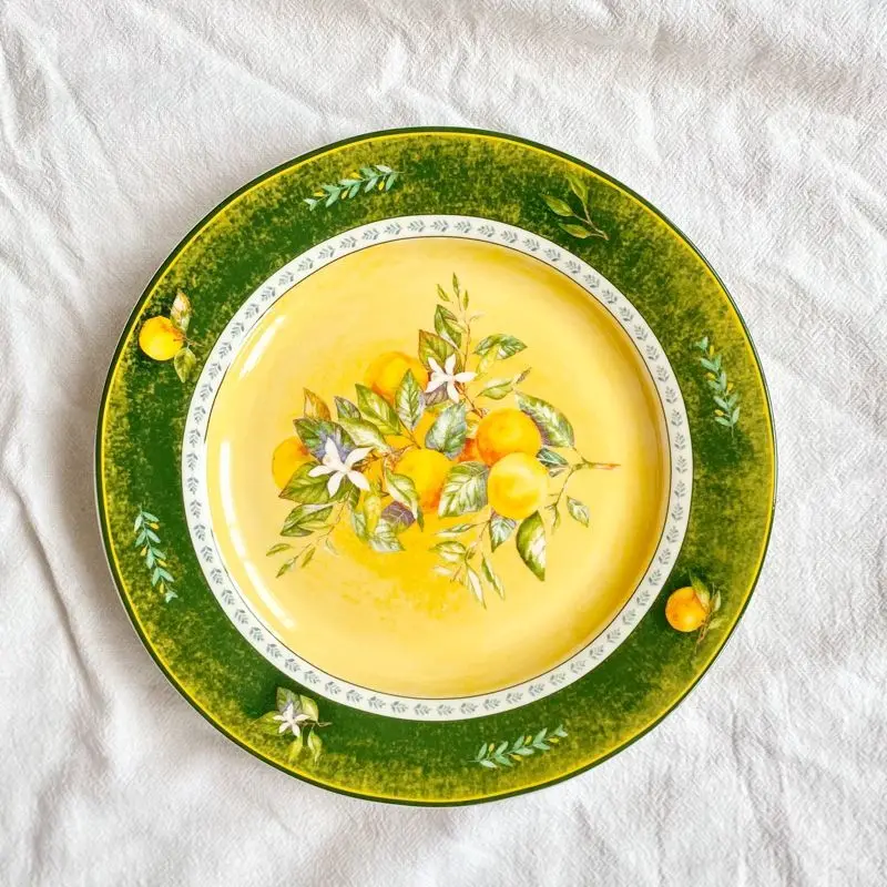 High-value home furniture European style Western food steak pasta plate yogurt bowl salad bowl appreciation board view 6