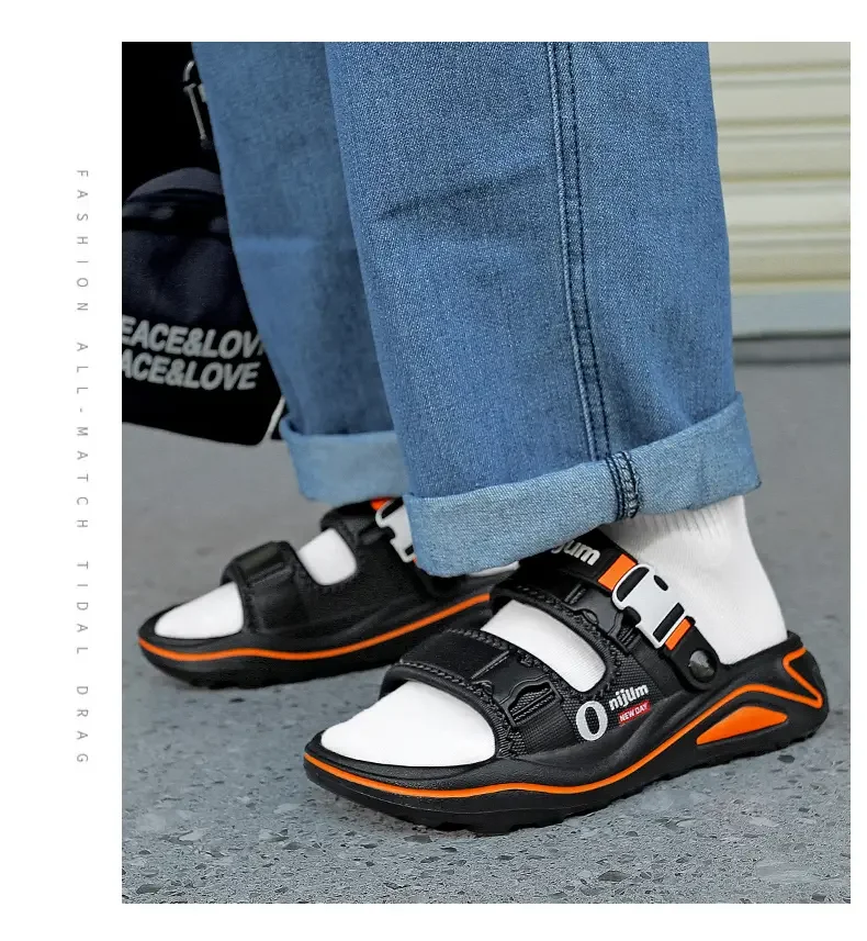 Herren-Sportsandalen mit dicker Sohle – Sommer 2026 – Outdoor, rutschfest, zum Fahren, Strand, leicht, bequem, EVA-Plattform-Slipper – Detail 11