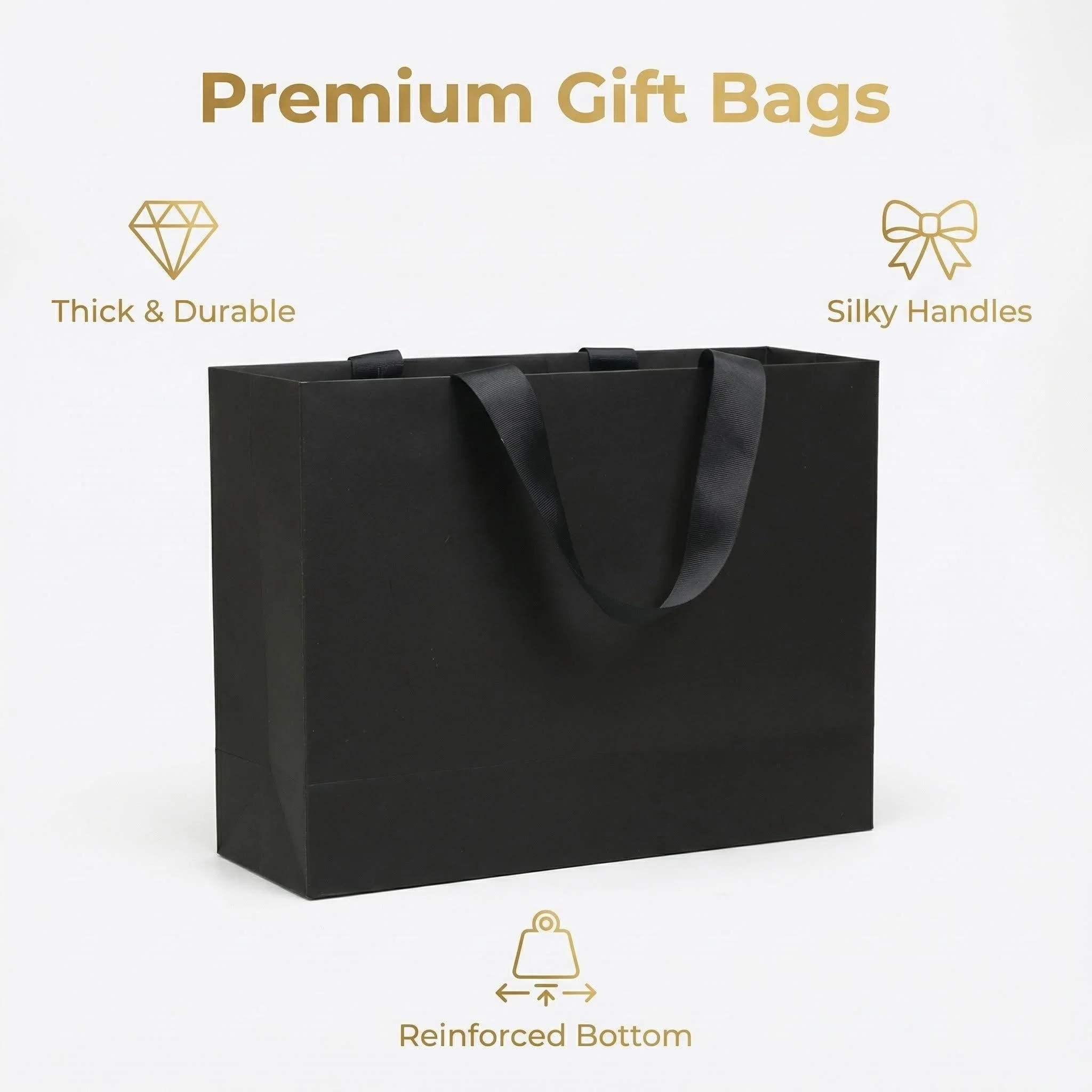 10PCS Paper Gift Bags For Clothes Kraft Thick Bags Birthday Wedding Products Tote Bags Store Shopping Handbag Package Bags