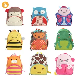 Sac à Dos Imprimé d'Animaux de Dessin Animé pour Enfant Fille et Garçon, Cartable d'École de Maternelle