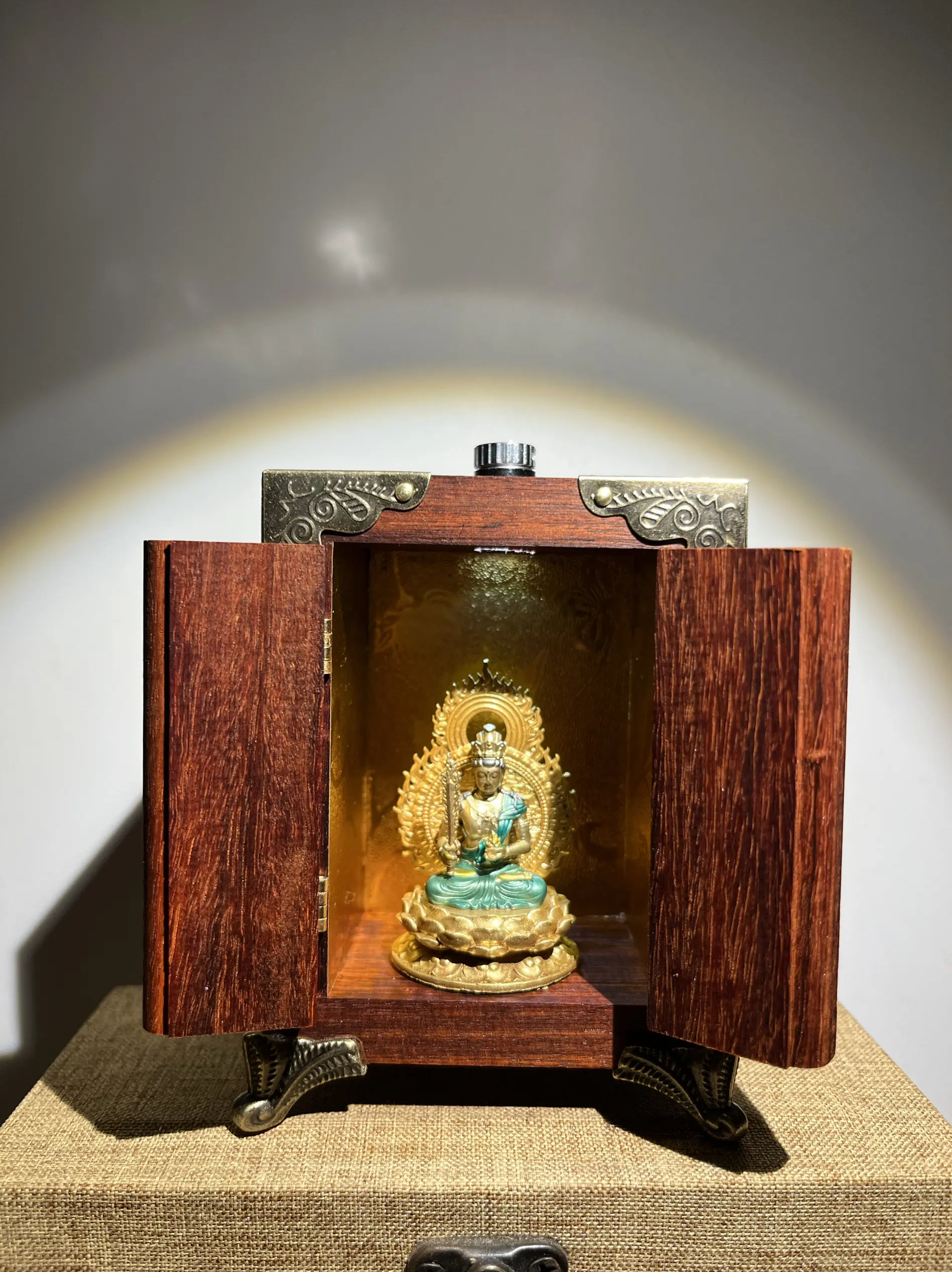 12 Zodiac Guardian Buddha Car Desk Small Ornaments Buddha Statue Pure Solid Cast Enamel Hand Painting