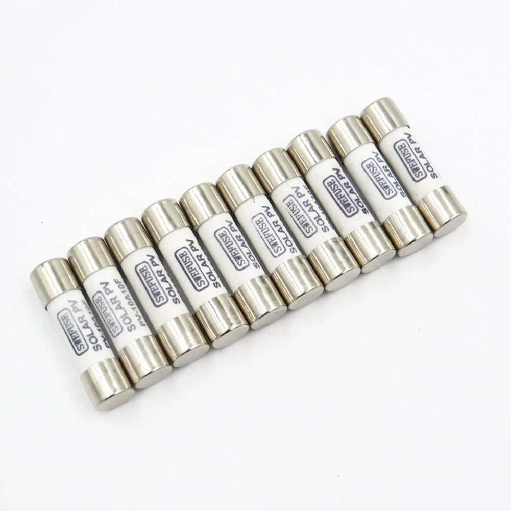 5pcs High Quality Solar Fuse 15A Consumer Unit Fuse Box Fuse 15A PV DC Fuse 1000V Fuse DC Solar Fuse Metal Alloy 10*38mm