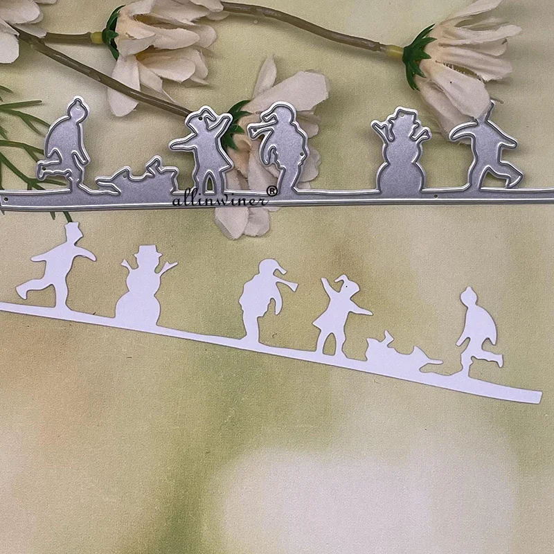 

Новые детские трафареты для вырезания из металла «Дети борются со снегом» для скрапбукинга, тиснения, карточек, альбомов и поделок