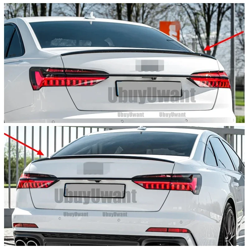 

S STYLE For Audi A6 S6 SLINE RS6 C8 2019 2020 2021 Rear Trunk Lid Car Spoiler Wings Tuning Accessories Part