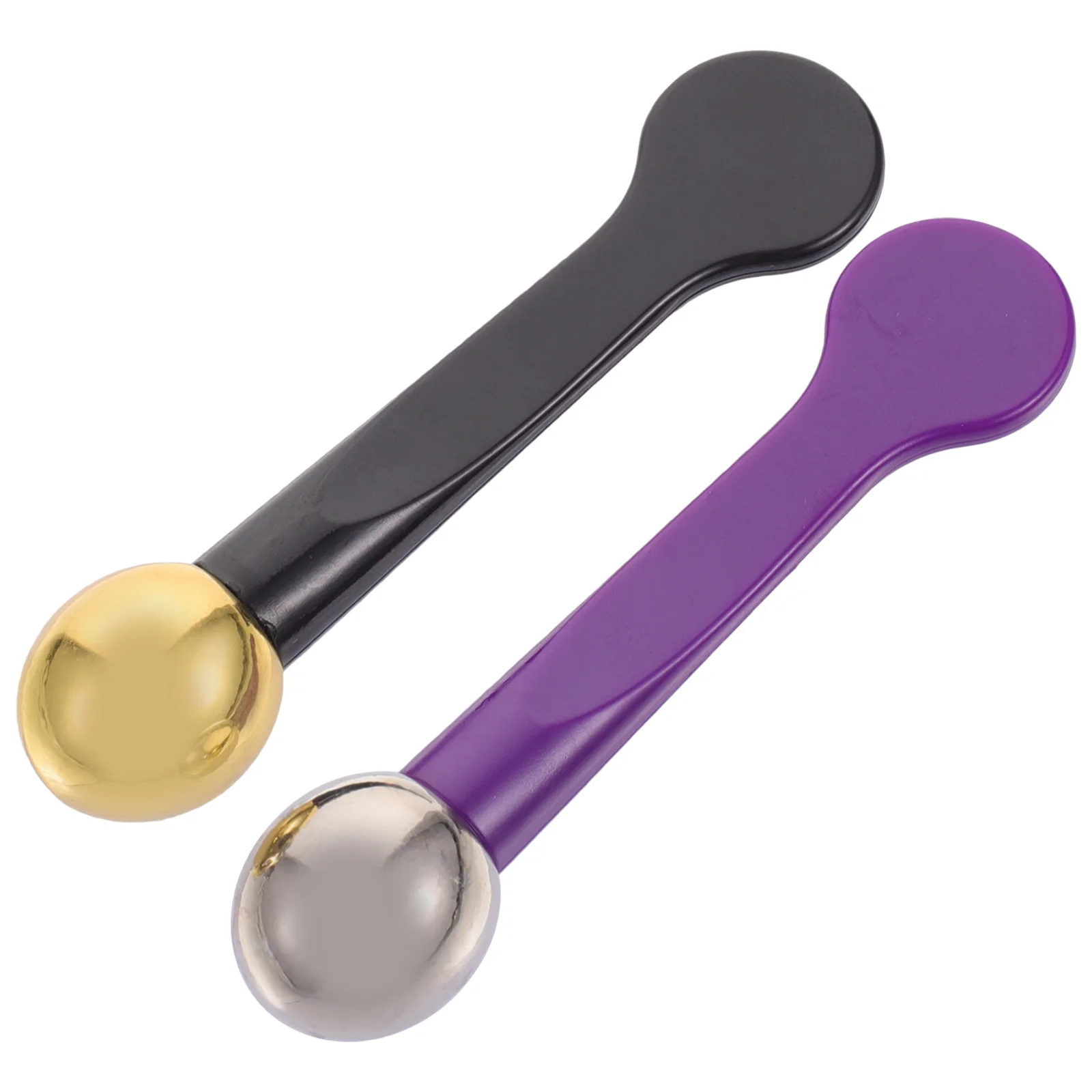 

2 Pcs Eye Cream Spoon Zinc Alloy Small Applicator Compact Accessories Portable Creams