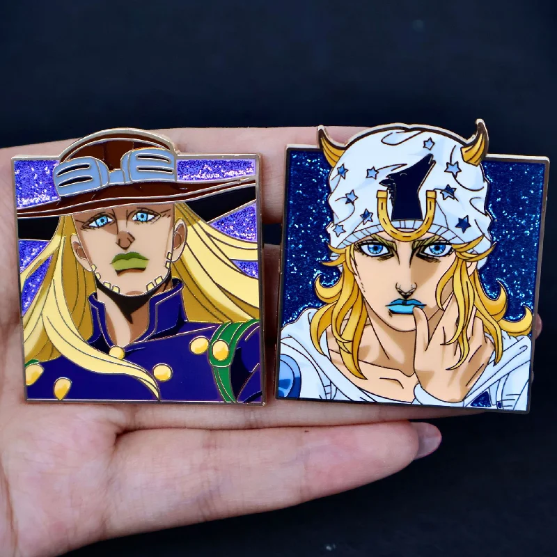 Anime Japanese Manga JoJo Hard Enamel Pin Cartoon Lapel Pins for Backpacks Collect Badges Brooch for Clothes Gifts Friends