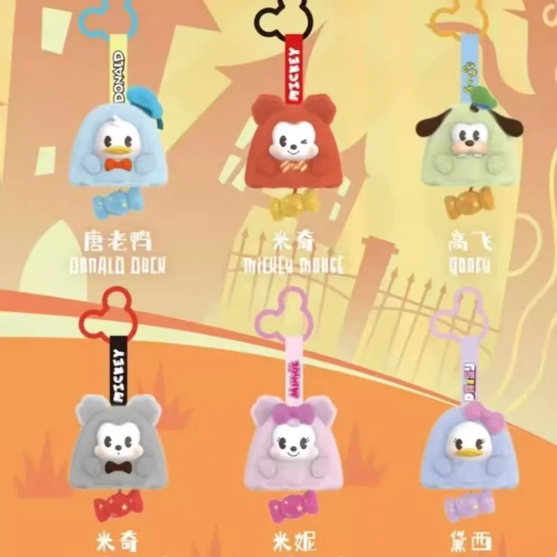 

2025 New Original Disney Mickey Family Colorful Candy Series Trendy Blind Box Toy Collectible Kawaii Dolls Keychain Pendant Gift