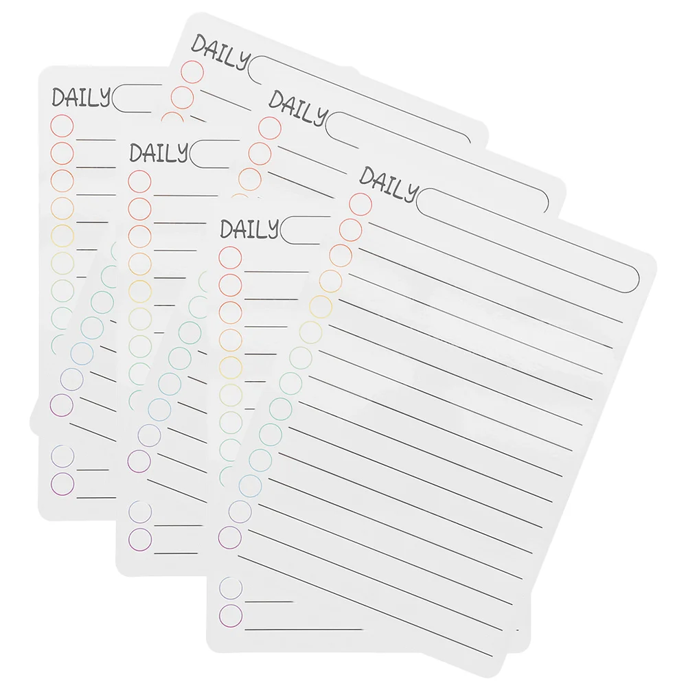 

6pcs Magnetic Dry Erase Whiteboard Soft Magnetic Schedule White Board Reusable Fridge Schedule Writing