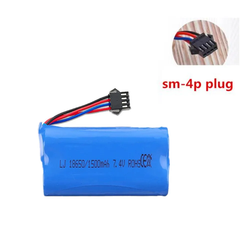 WPL C74 RC Car Części zamienne Bateria 7.4V 500mAh 1500mAh /3000mAh wtyczka sm-4p Odpowiednia Do: C74 Bateria zapasowa