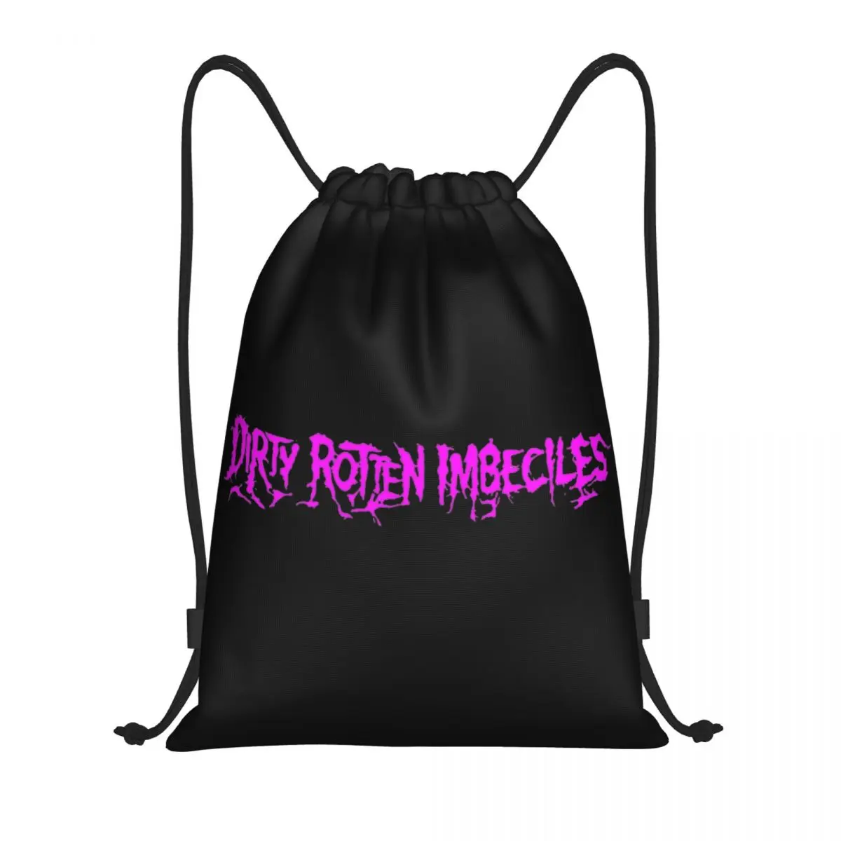 DRI Rock Band Music DIRTY ROTTEN IMBECILES Drawstring Backpack Sports Gym Sackpack String Bag for Yoga