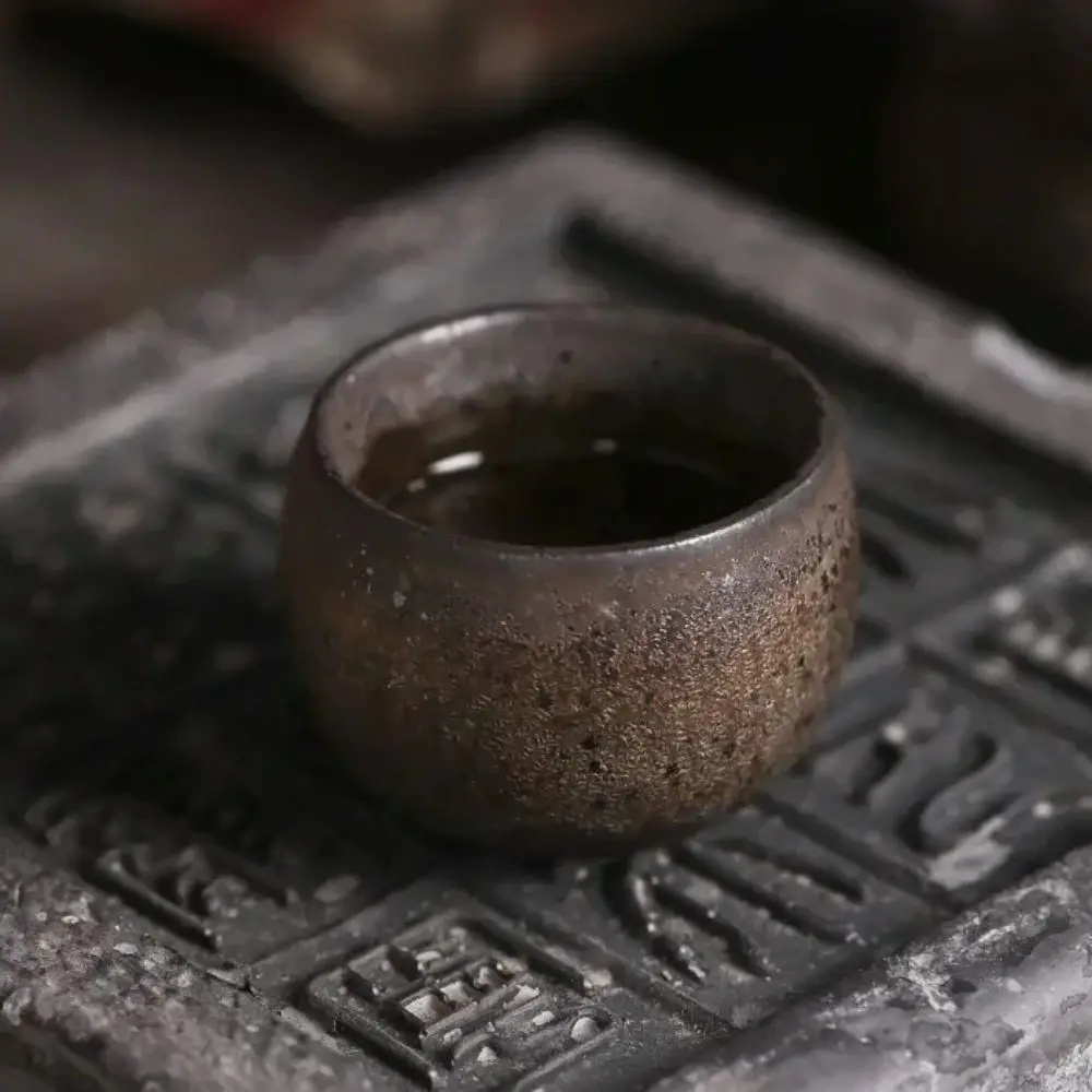 Czarka do herbaty japońska kamionka, starożytny styl, 80 ml, mistrzowska czarka, retro ręcznie robiony kubek do kawy, salon