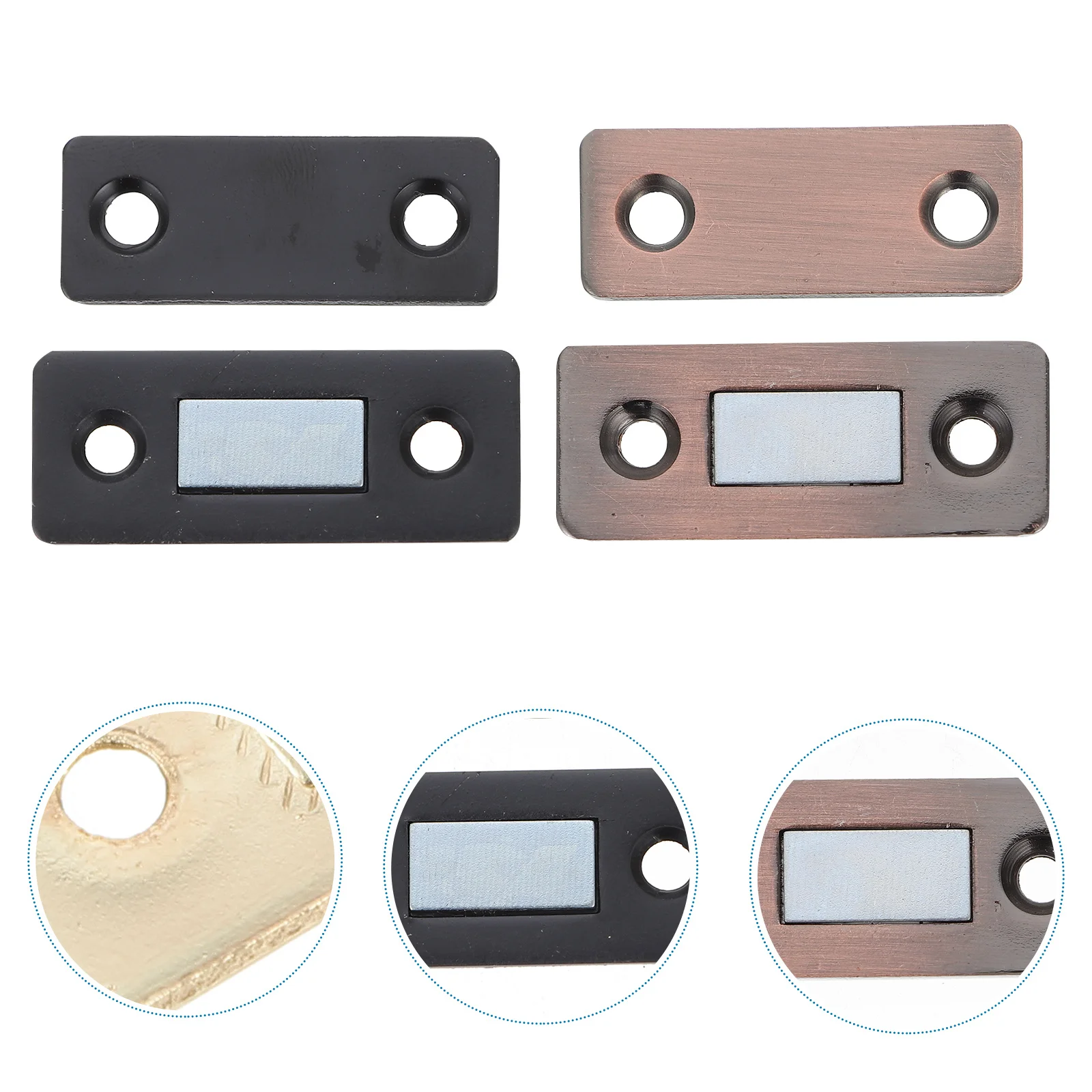 

4 set Invisible Catch For Cabinet Wardrobe Closet Durable Iron Hardware With Screws, Replacement Door Latch, Cabinet Door