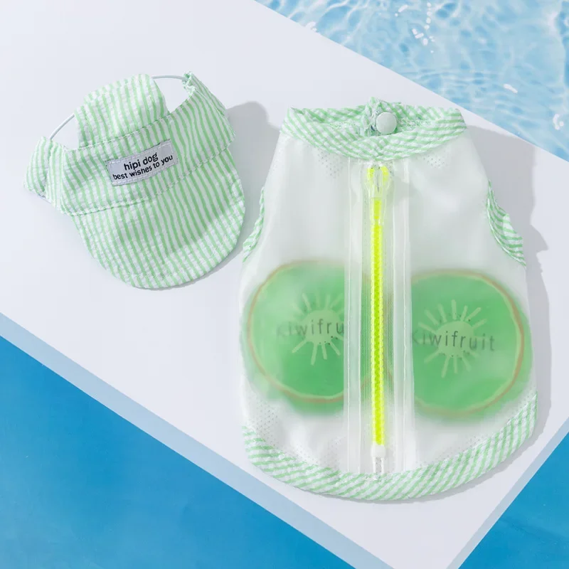 

1/Set Pet Summer Dog Cooling Cartoon Fruit Cool Puppy Clothes Cute Medium Sized Dog Vest Summer Outdoor Pet Dog Clothing