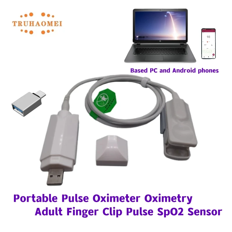 Portable Pulse Oximeter Oximetry Pulse SpO2 Sensor Adult Child Neonate Veterinary Animal Types Pulse Rate SPO2 Probe