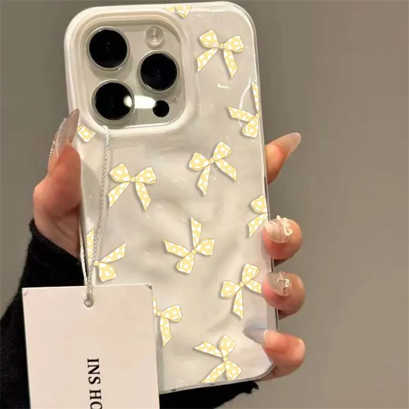 Рисунок 5 - Чехол с текстурой Sweet Yellow Bow Folds для iPhone 16