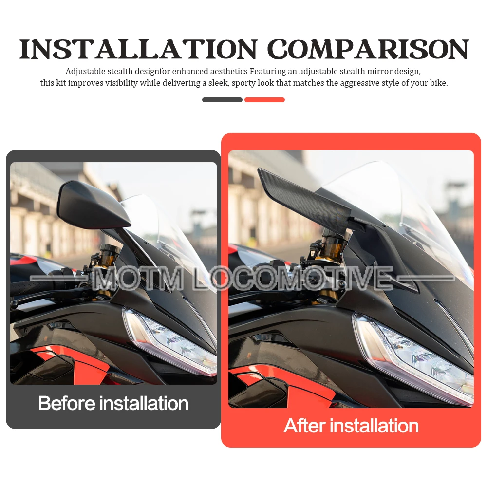 For RS660/RSV4/1100 Motorcycle Rearview Mirrors, Rotatable Accessories for Adjusting Motorcycle Rearview Mirrors 2025