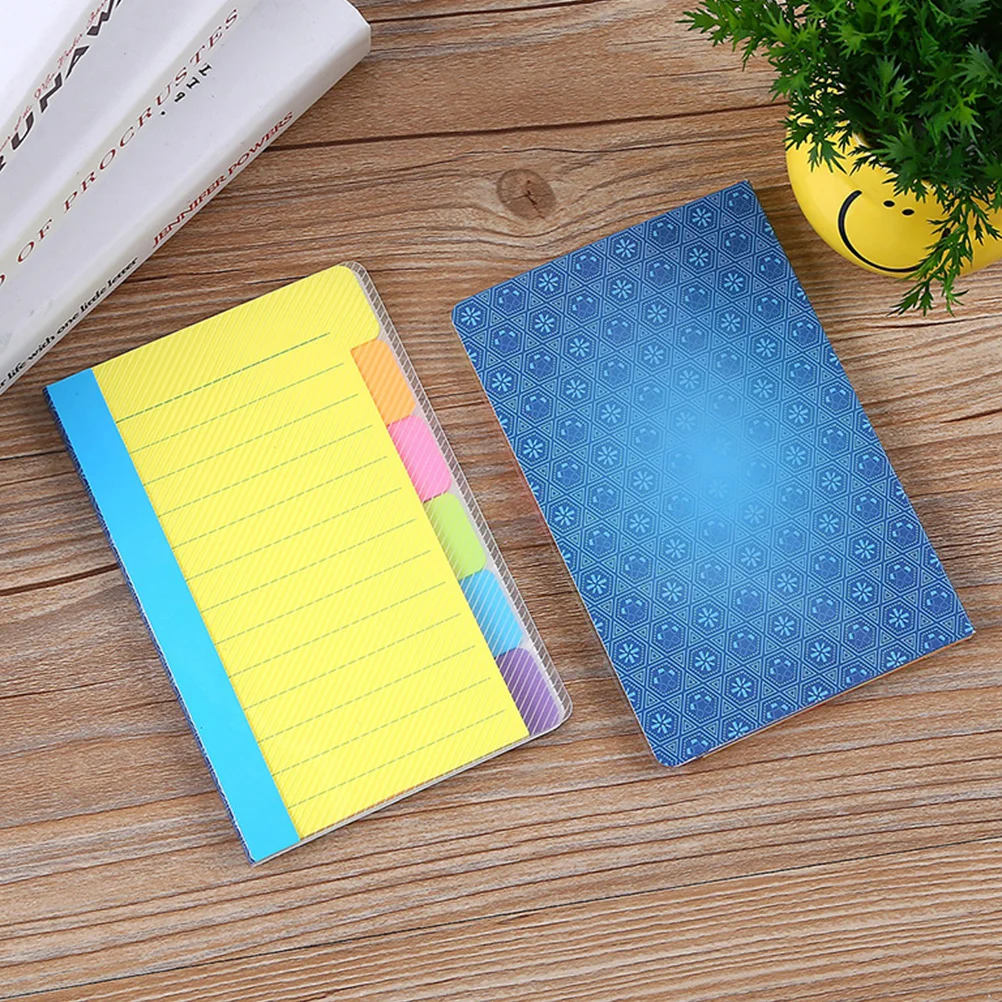 

2pcs Notepad Assorted Colors Portable Self-Stick Paper Notepad Planner Notebook For Students Teachers Office