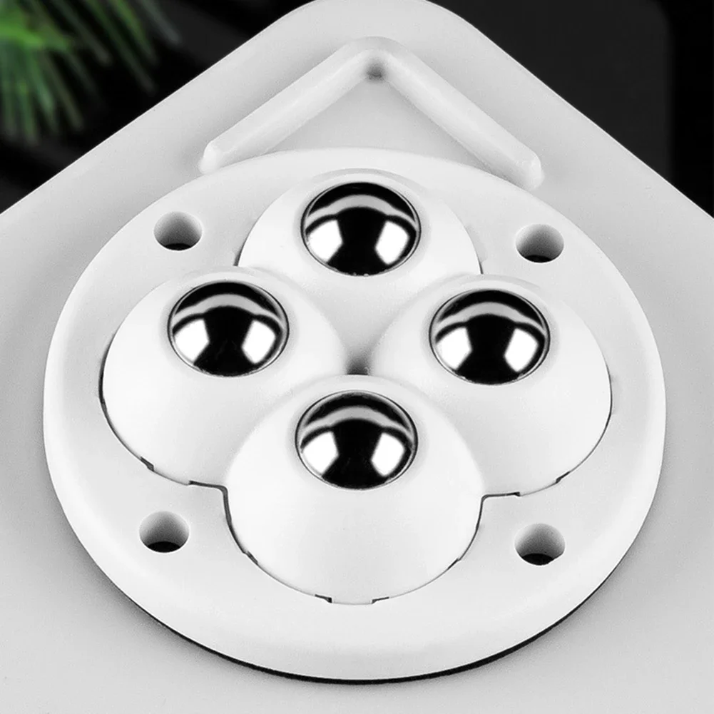 20-4PCS Furniture Casters Wheels Heavy Duty Ball Pulley Self Adhesive Stainless Steel 360° Rotation Universal Wheel No Noise