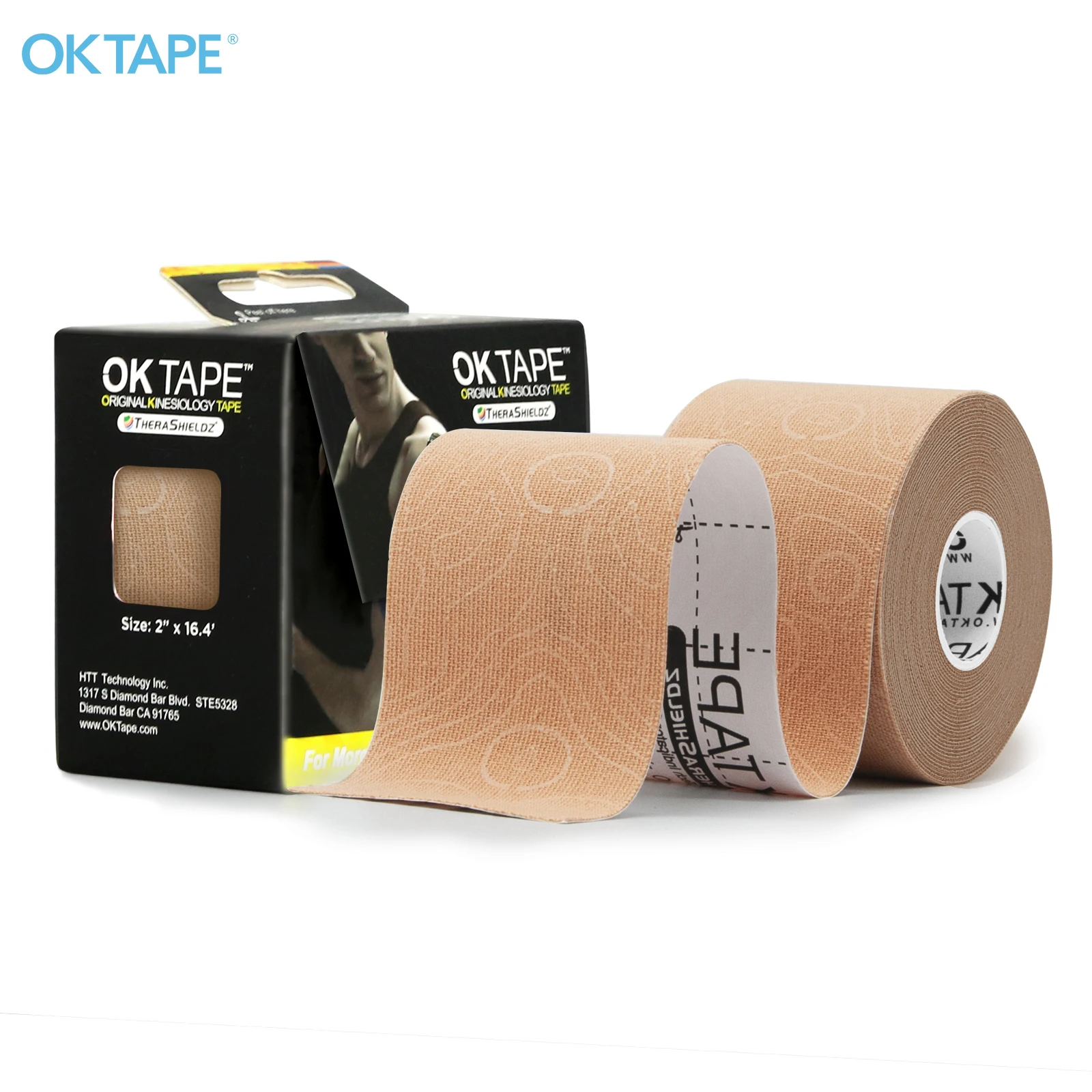 OK TAPE PRO Taśma kinezjologiczna, swobodny krój Oddychający wodoodporny elastyczny bandaż sportowy Bez lateksu Fitness Siłownia Ulga w bólu 5CMx5M