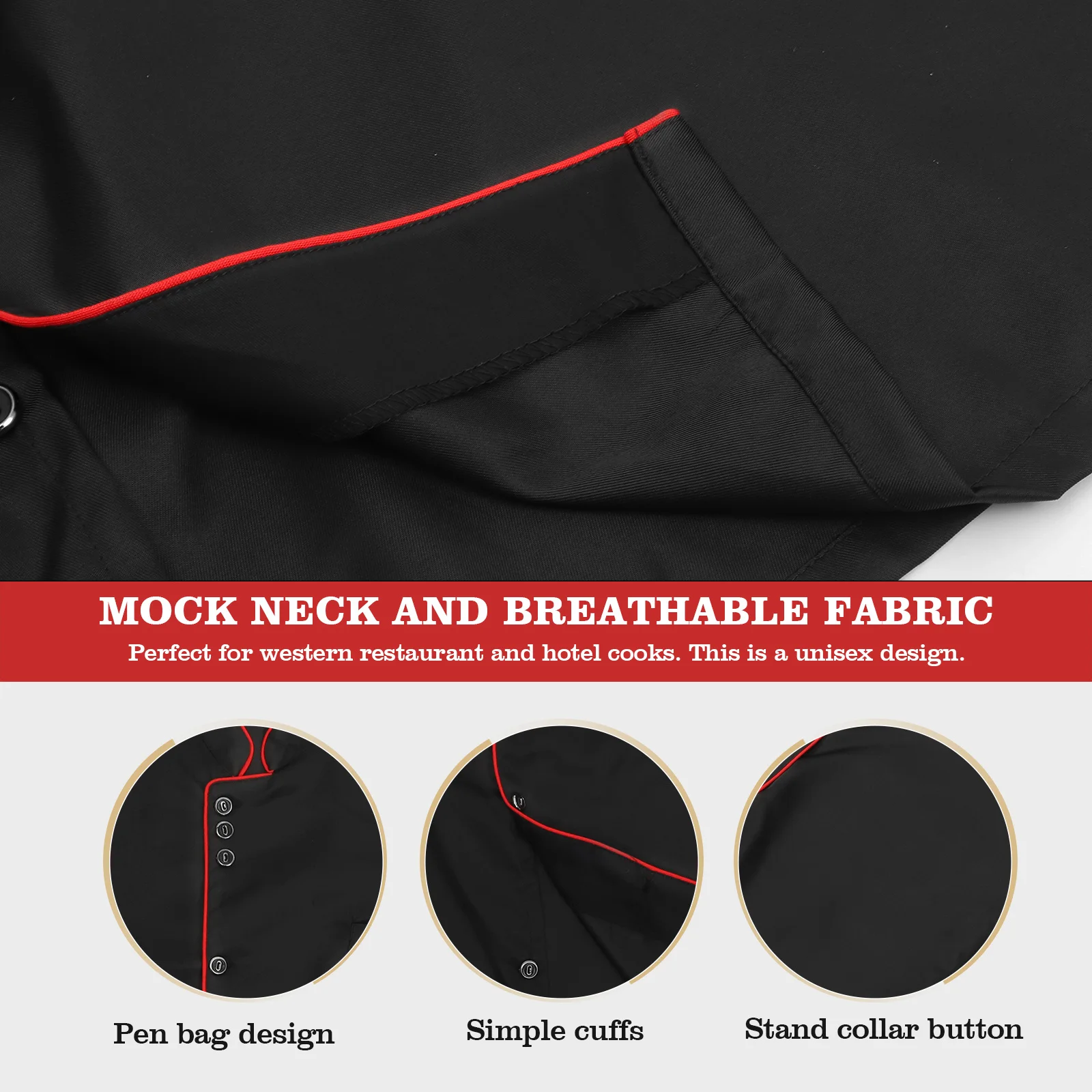 

Chef Workwear Short Sleeve Unisex Loose Catering Jacket Breathable Oil Resistant For Restaurant Hotel Kitchen Staff Xxxl