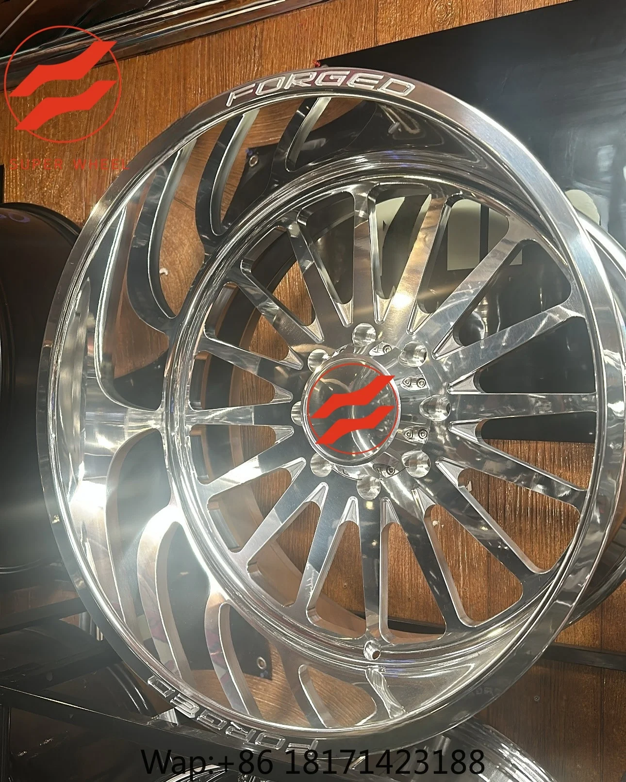 【Hot】Single Polished 22x12 24x14 26x16 6061‑T6 Aluminum Alloy Custom Forged Wheels for F‑150 for Chevy Silverado