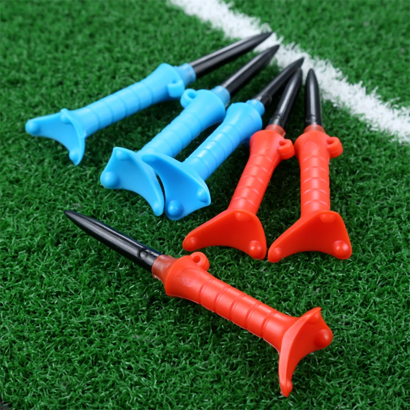 

3Pcs 80mm Durable Plastic Triangle Slope Design Golf Tees Training Practice Low Resistance Distance Position Guided Ball Nails