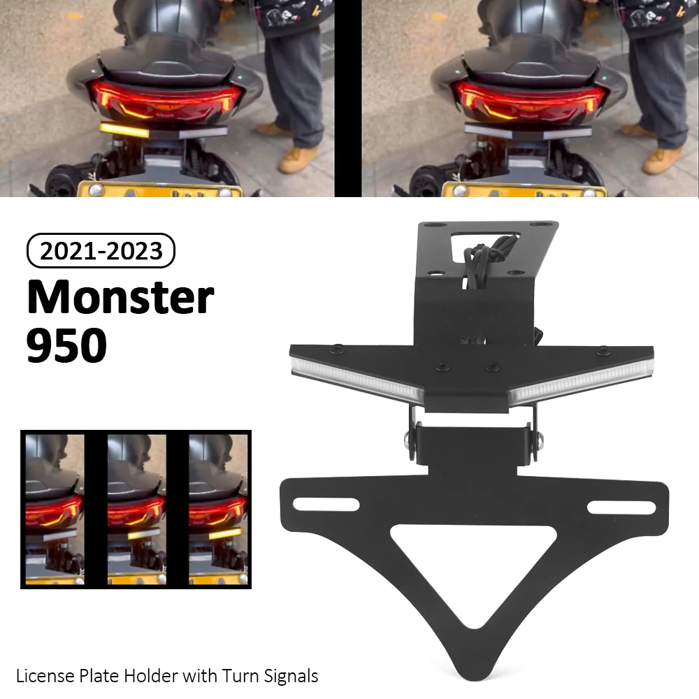 

Motorcycle Rear Short Tail Stock License Plate Holder Tailstock Bracket Kit For Ducati Monster950 Monster 950 2021 2022 2023