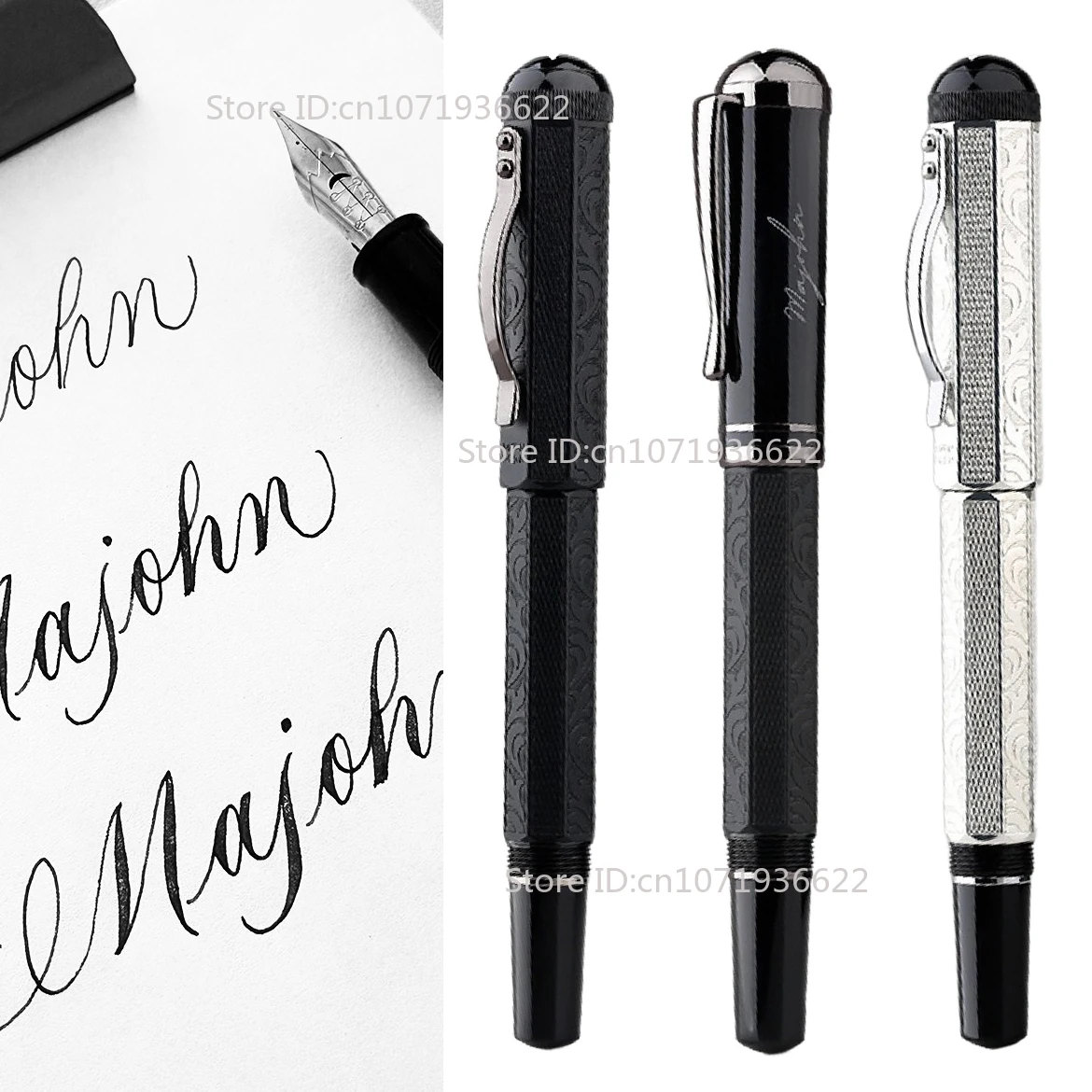 MAJOHN P138 Art Bendable Flex Nib Fountain Pen Soft Elastic Tip Floral Sketch Gothic Round Script Creative Artwork Writing