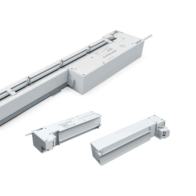 Tirai Vertikal Bermotor Terbuka Ganda Mendukung WiFi TuYa