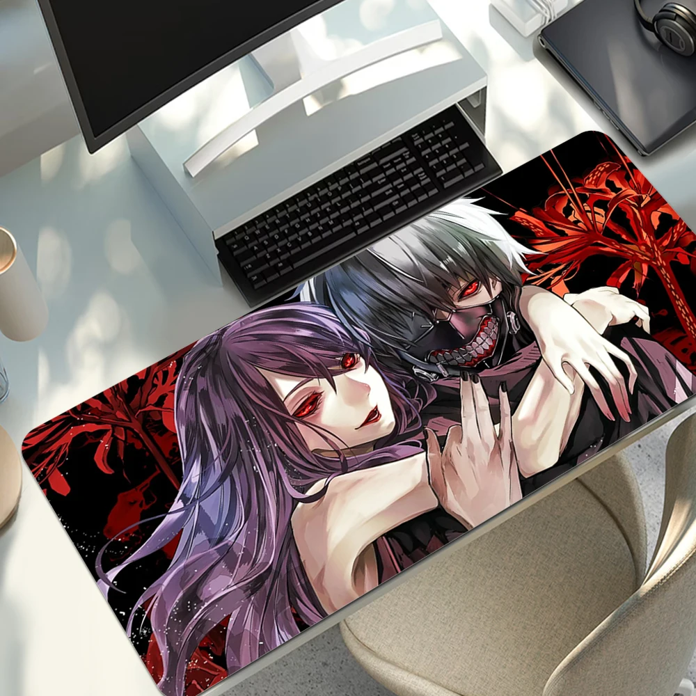 Mouse Pad Gamer Custom HD Computer Desk Mats Keyboard Pad Tokyo Ghoul Anime Natural Rubber Carpet Table Mat