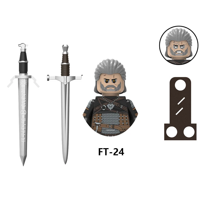 Nuevas figuras de acción de The Witcher Geralt, bloques de construcción Red Dead Redemption, figuras de acción en miniatura DIY para regalos.