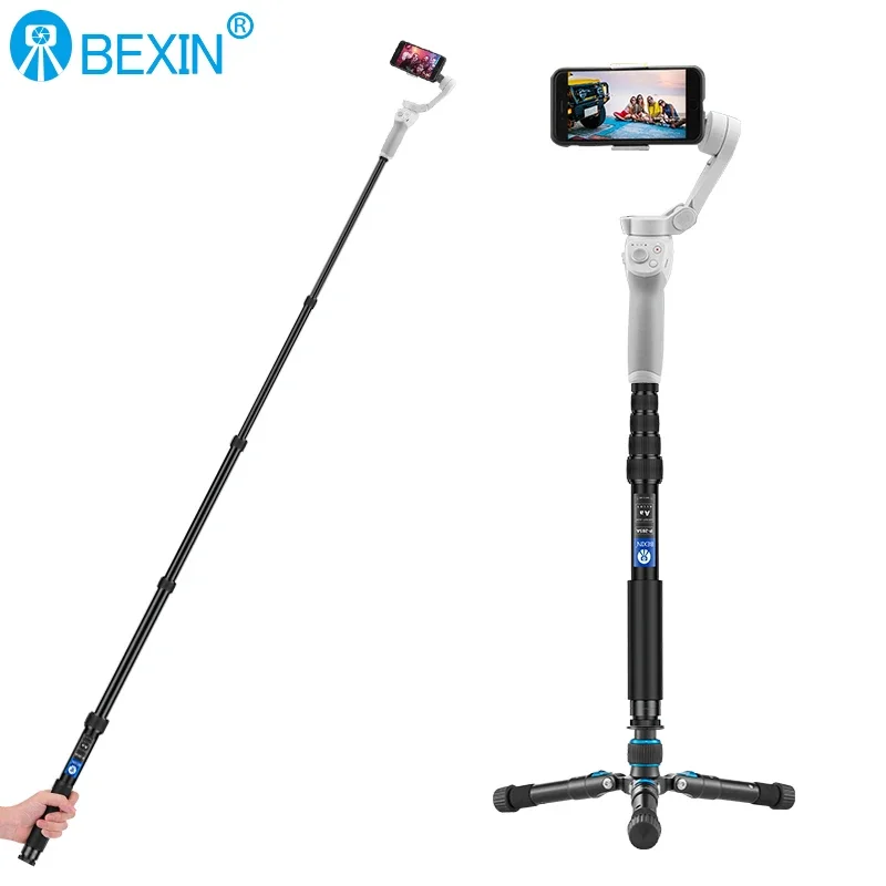 BEXIN Carbon Fiber Portable Monopod P285A/P285C/P306A/P306C/P308A Can be Equipped with a Mini Tripod Base For Digital SLR Camera