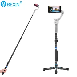 BEXIN Carbon Fiber Portable Monopod P285A/P285C/P306A/P306C/P308A Can be Equipped with a Mini Tripod Base For Digital SLR Camera