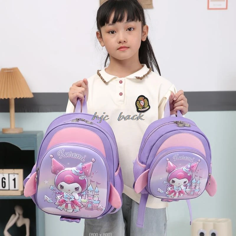 Mochila de jardín de infantes Kuromi Melody para niñas y bebés, mochila bonita de clase pequeña para niños de 1 a 3 años y 6 años, mochila de moda