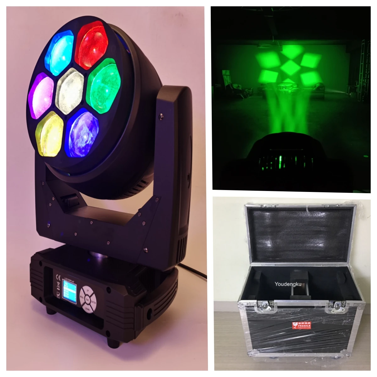 4 units with case New arrival dj beam DMX Movinghead Party lighting 7x40w rgbw LED Moving Head 4in1 Mini Beam Lights