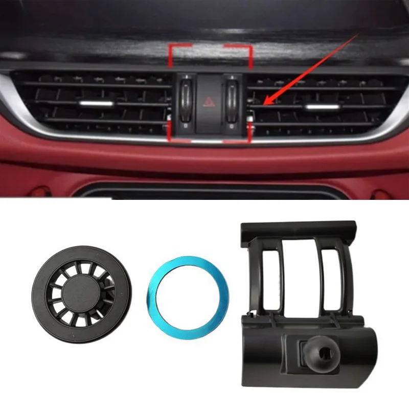 1Set ABS Plastic Material For 2017-2023 Alfa Romeo Stelvio Special Car Magnetic Phone Holder Fixed Bracket Stand Mobile