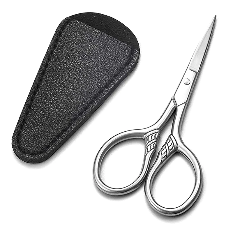 Neue 1-teilige Edelstahl-Schere für Make-up und Pflege, Augenbrauen, Maniküre, Nagelhaut, Bart, Schnurrbart, Nasenhaartrimmer