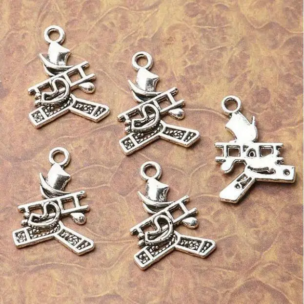 50pcs 21*15mm hole 2mm plated chimney sweep with ladder charm pendants EF3518