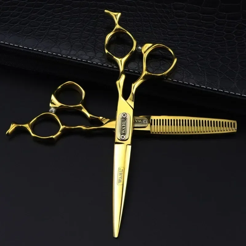 Professional Japan 440c Steel 6 Inch Bull Head Hair Cutting Scissors Haircut Thinning Barber Cut Shears Hairdressing Scissors