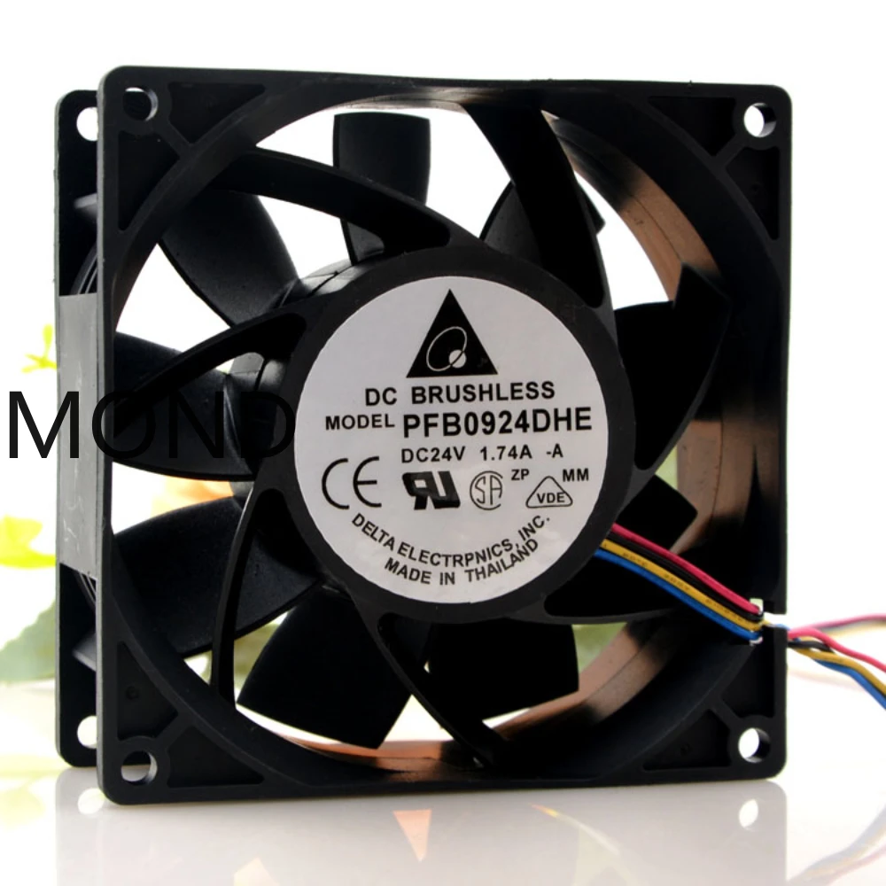 Delta PFB0924DHE 9CM 9038 24V 1.74A violent high air volume chassis cooling fan