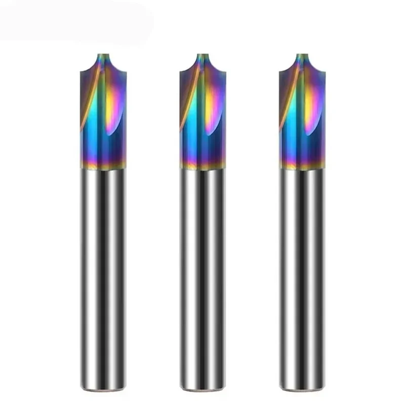 5PCS HRC55 Tungsten Steel 4-Flute Internal R Milling Cutter Aluminum Steel CNC End Mill Tools Arc Internal R Chamfer End Mill