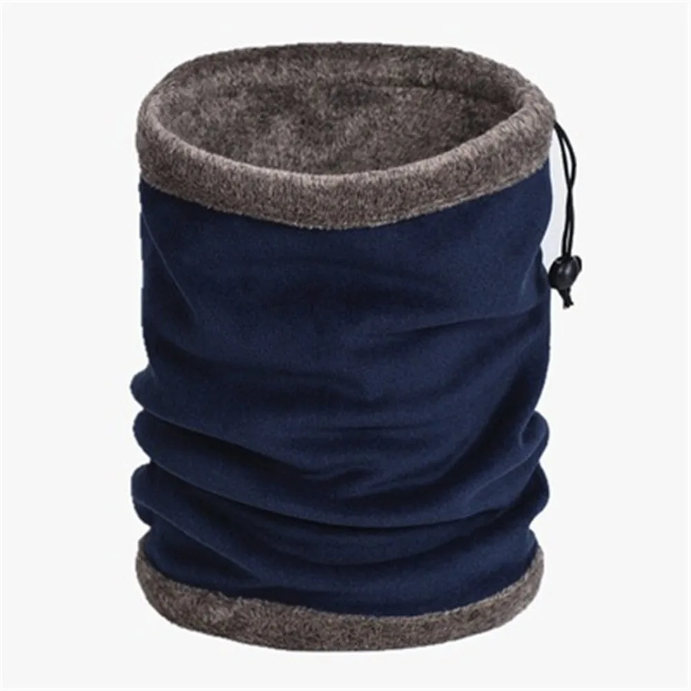 

New Windproof Winter Scarf Keep Warm Coldproof Motorcycle Warm Mask With Drawstring Thick Fleece Neck Men Women